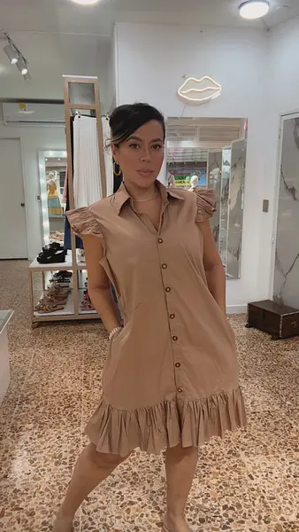 Vestido Clasicc Large - Camel