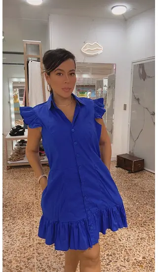 Vestido Clasicc - Azul Rey.