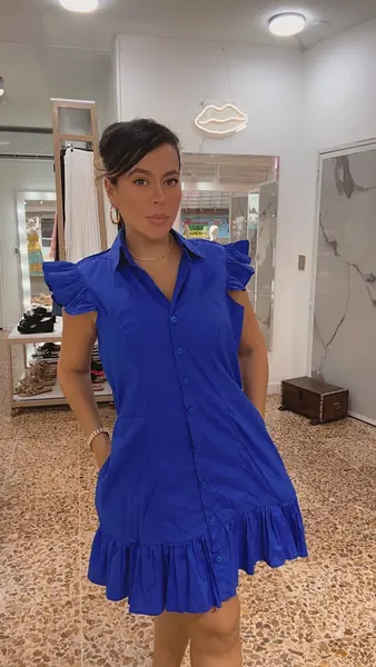 Vestido Clasicc - Azul Rey.