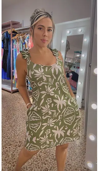 Batica Corta Estampada - Tiras En Resorte