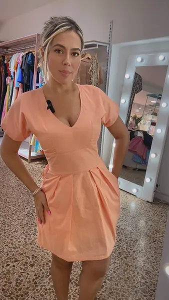 Vestido Luna - Tono Salmón Claro