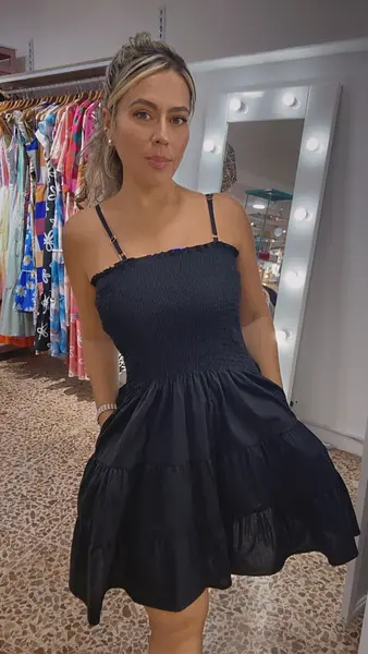 Vestido Tiras - Encauchado Superior.