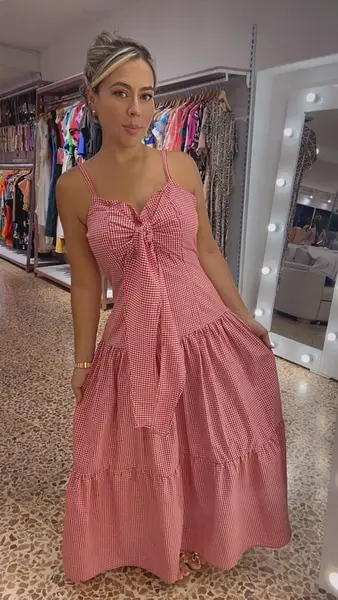 Vestido Nudo - Cuadros