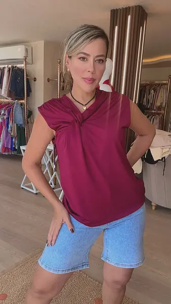 Blusa Martina - Tono Vinotinto